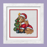 Patrón de punto de cruz – Caballito navideño