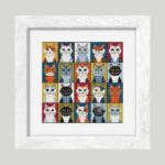 Patrón de punto de cruz – Pop Art Gatitos