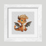 Patrón de punto de cruz – Drago