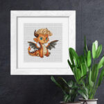 Patrón de punto de cruz – Drago