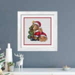 Patrón de punto de cruz – Caballito navideño