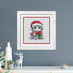 Patrón de punto de cruz – Gatita navideña