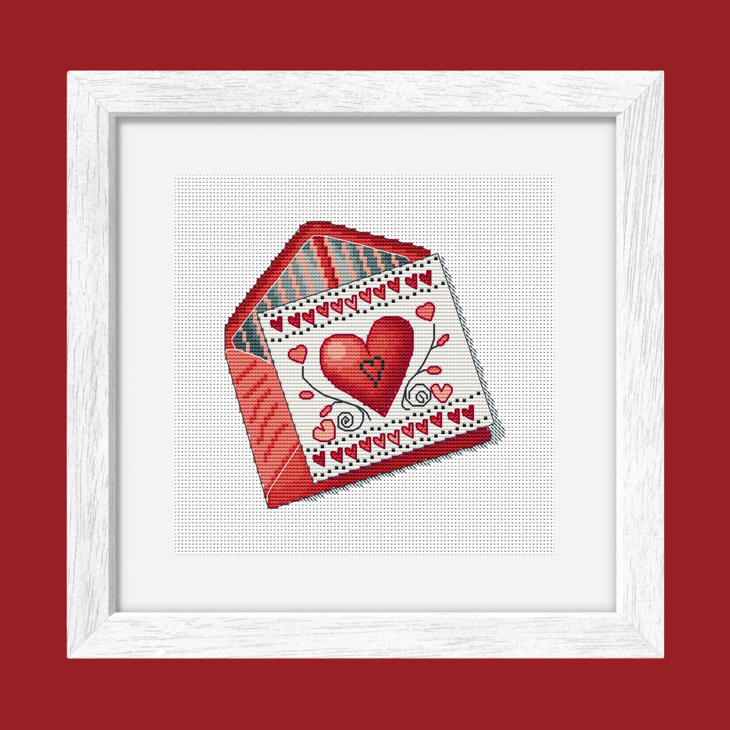 Patrón de punto de cruz – Con Amor