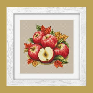 Patrón de punto de cruz – Manzanas