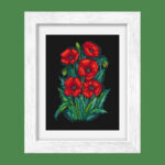 Patrón de punto de cruz – Amapolas