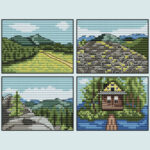 Patrón de punto de cruz – Mini Paisajes