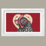 Patrón de punto de cruz – Gafas Rosas