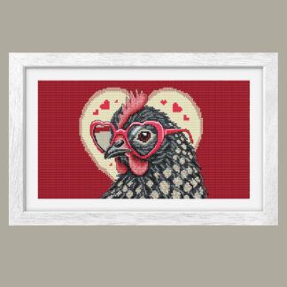 Patrón de punto de cruz – Gafas Rosas