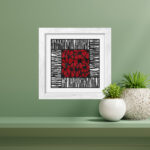 Patrón de punto de cruz – Flores Rojas