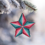 Patrón de punto de cruz – Adorno Navideño 4