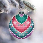 Patrón de punto de cruz – Adorno Navideño 1