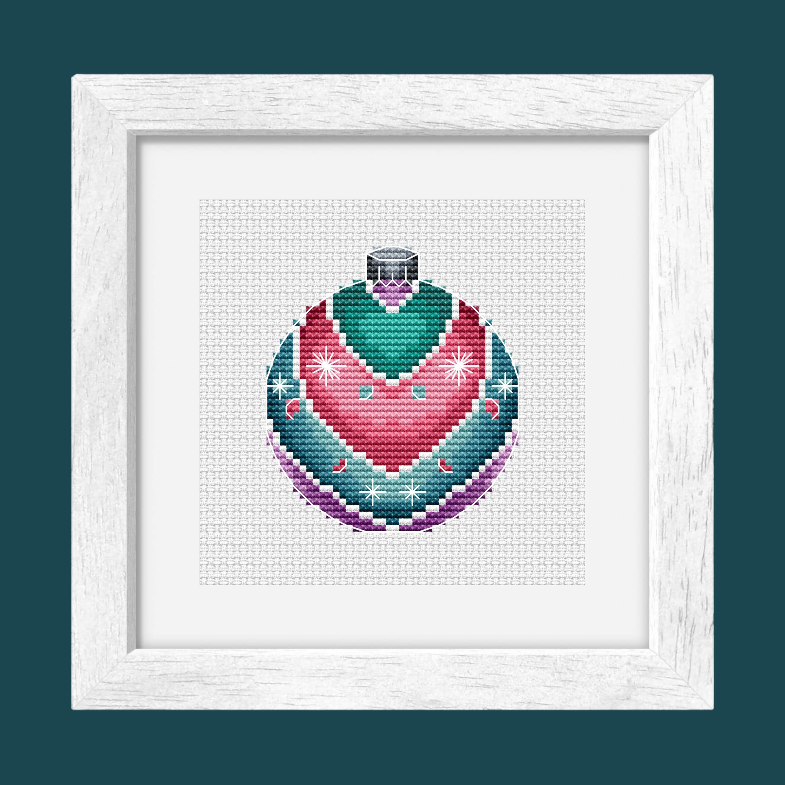 Patrón de punto de cruz – Adorno Navideño 1