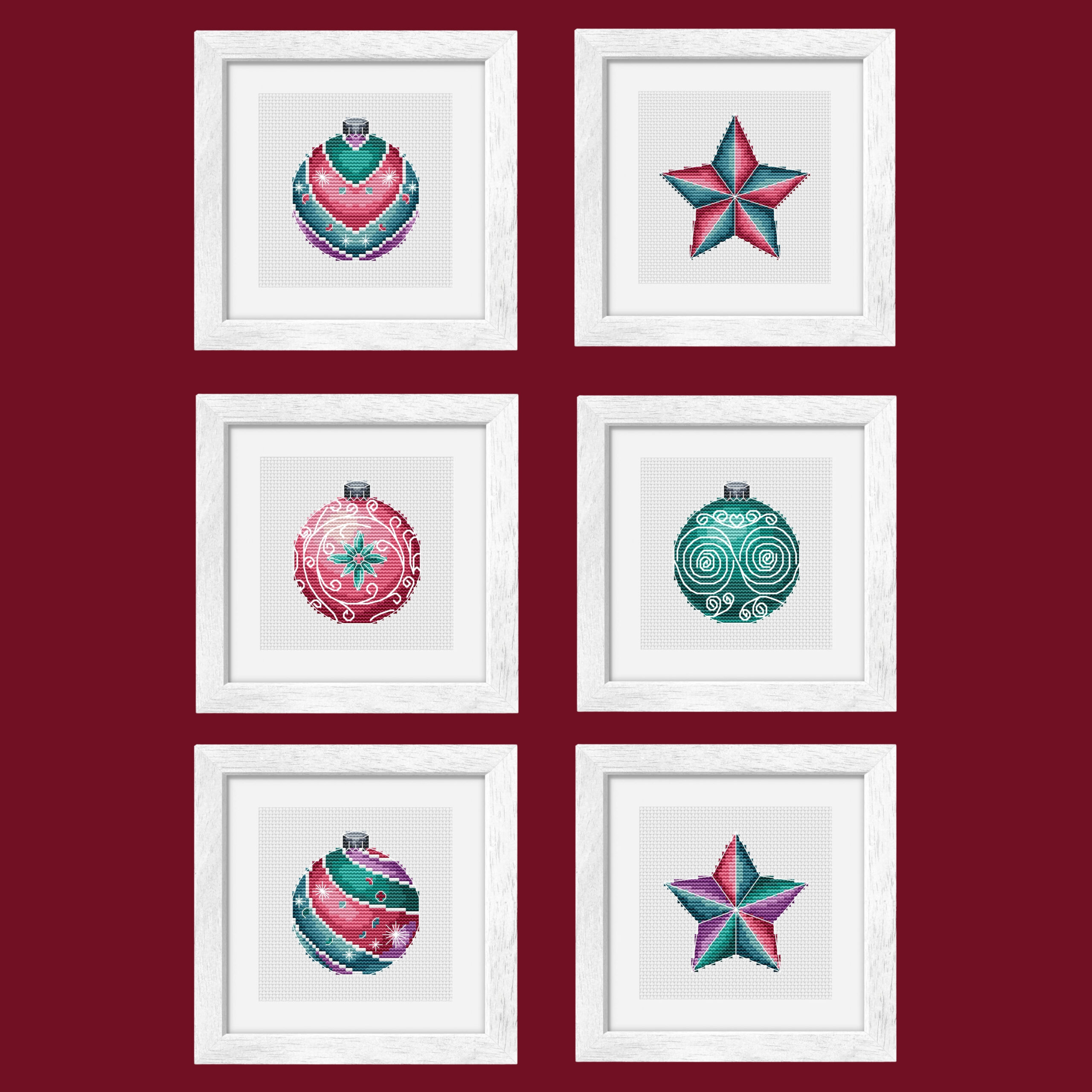 Patrón de punto de cruz – Adornos Navideños 1