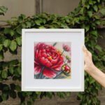 Patrón de punto de cruz – Peonia