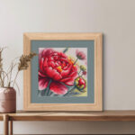 Patrón de punto de cruz – Peonia