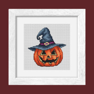 Patrón de punto de cruz – Calabaza Brujo