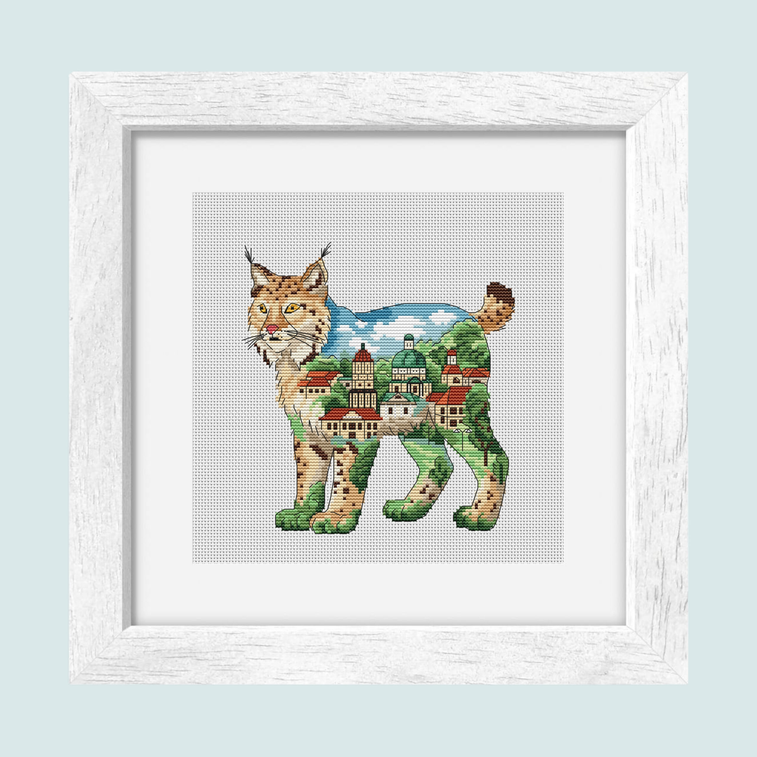 Patrón de punto de cruz – Lince Ciudad