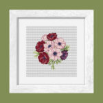 Patrón de punto de cruz – Anémonas