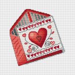 Patrón de punto de cruz – Con Amor