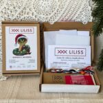 Kit de punto de cruz – Serpiente Navideña