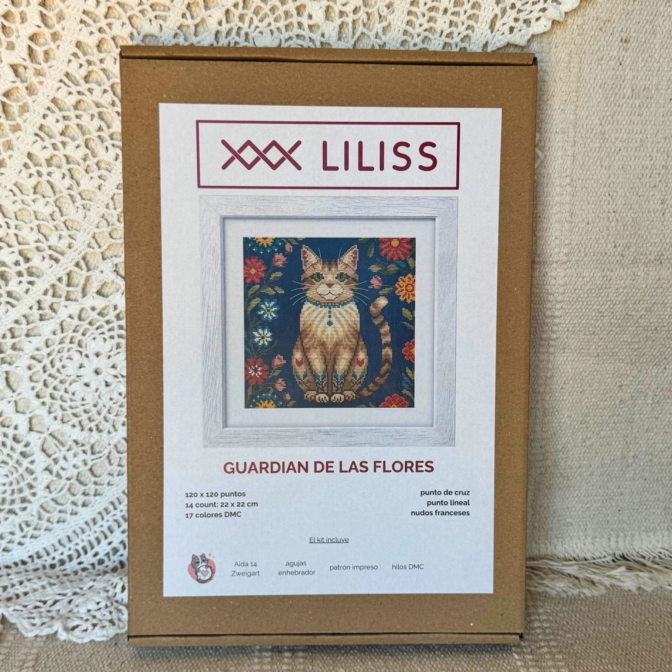 Kit de punto de cruz – Guardian de las flores