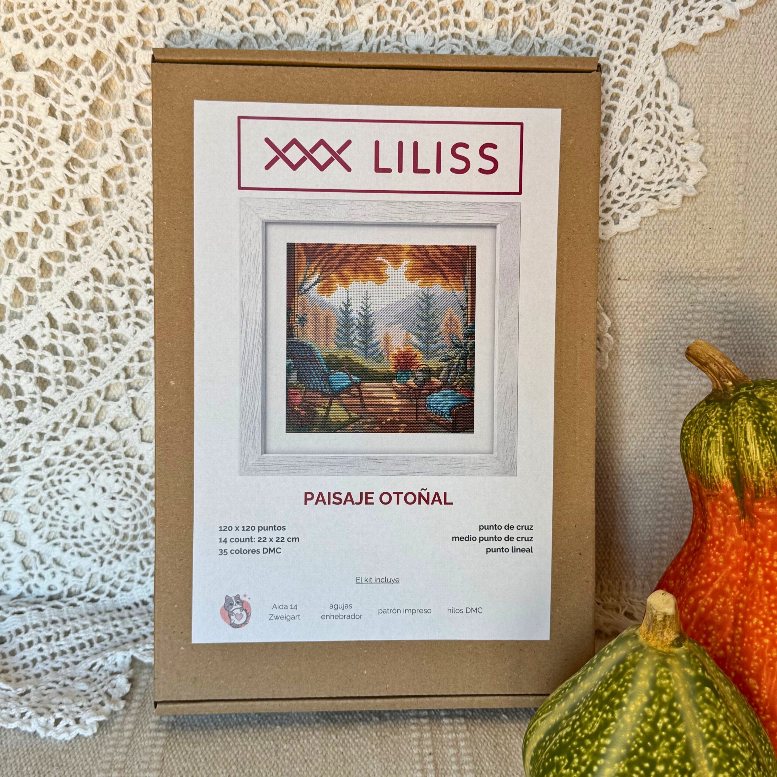 Kit de punto de cruz – Paisaje Otoñal