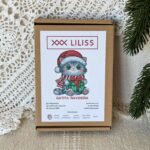 Kit de punto de cruz – Gatita Navideña