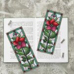 Patrón de punto de cruz – Rosa de Invierno estilo vidriera | Marcapáginas | Bordado floral moderno| Liliss