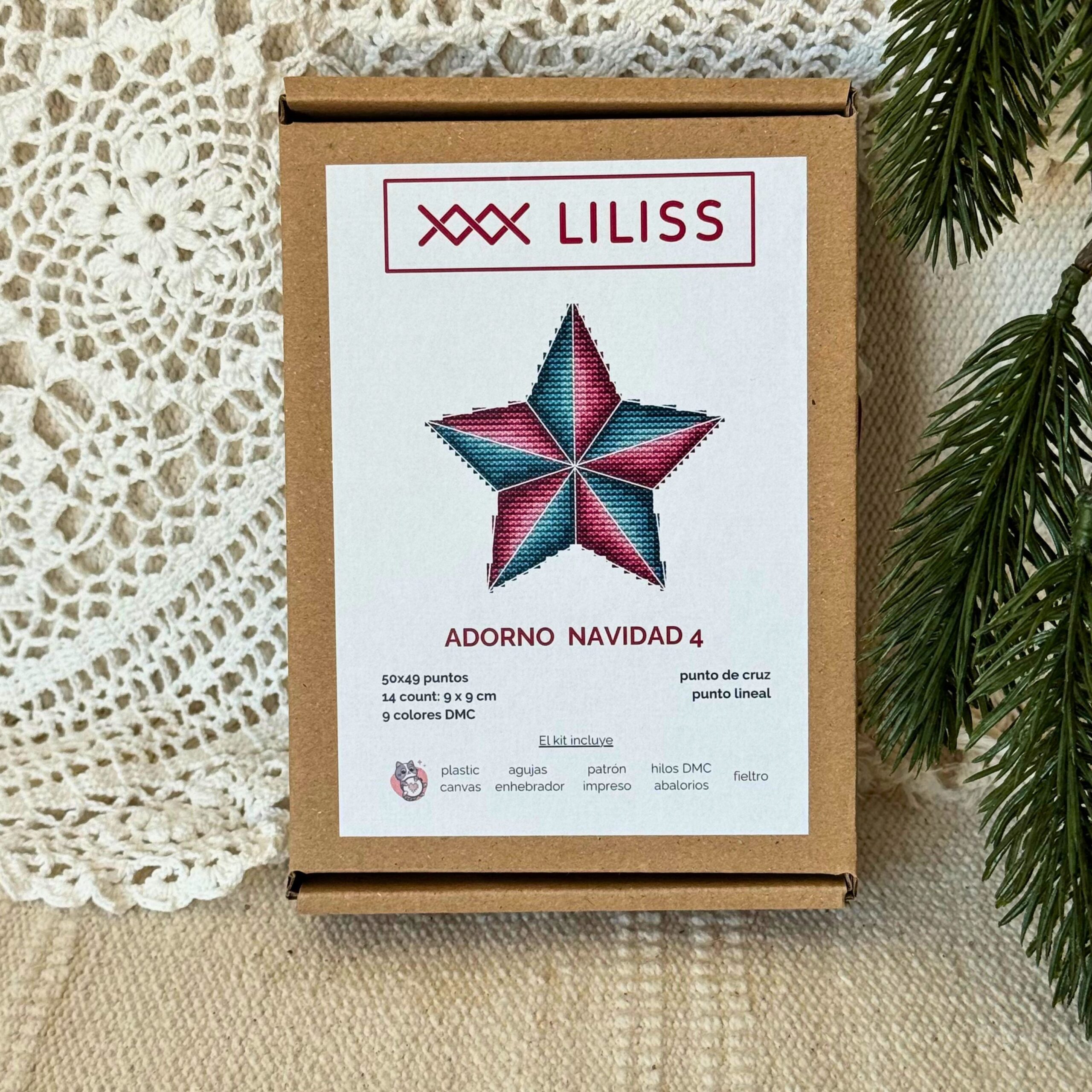 Kit de punto de cruz – Adorno navideño 4