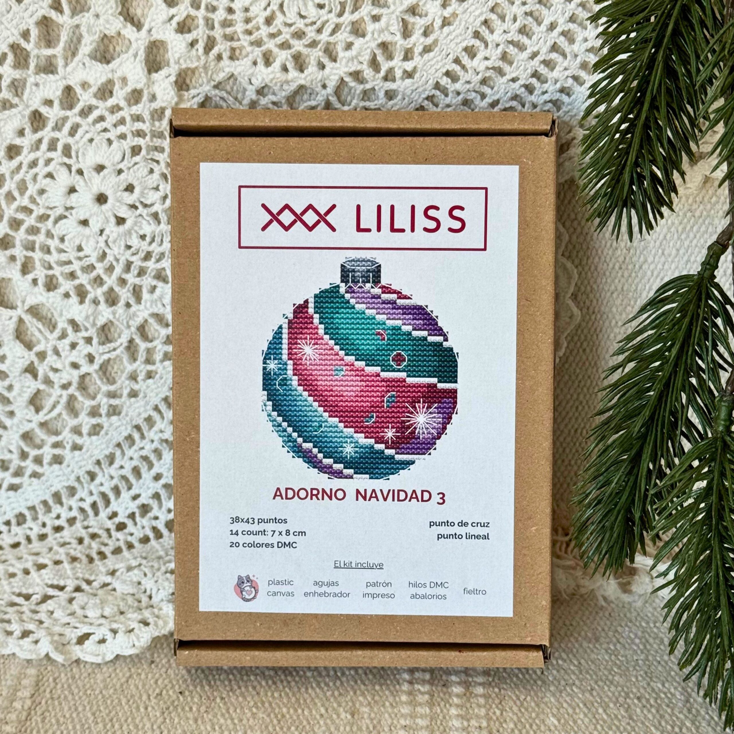 Kit de punto de cruz – Adorno navideño 3