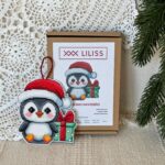 Kit de punto de cruz – Pingüino Navideño