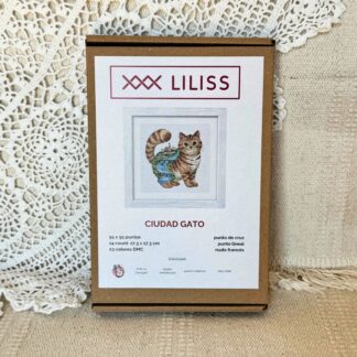 Kit de punto de cruz – Gato Ciudad