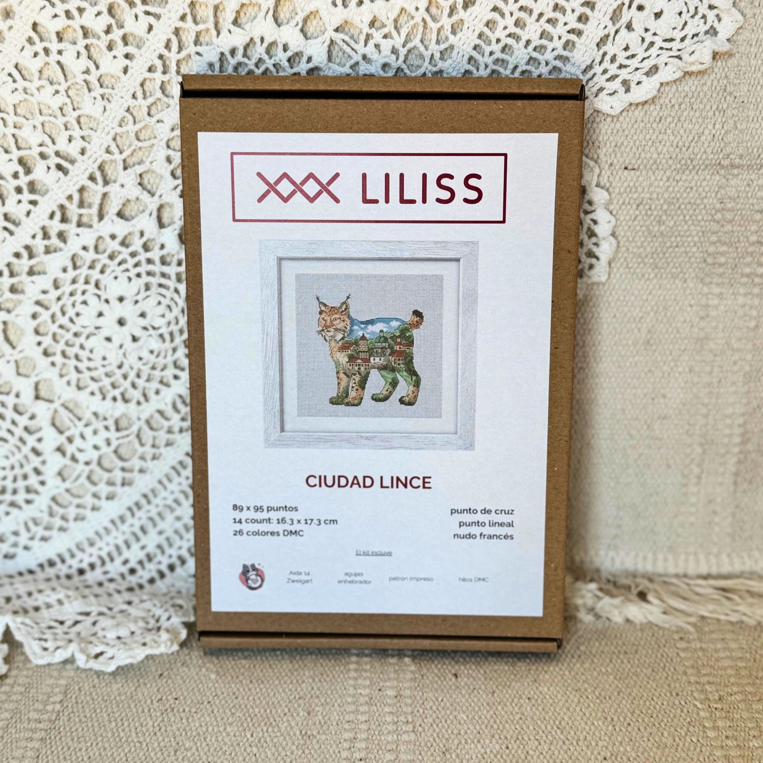 Kit de punto de cruz – Lince Ciudad
