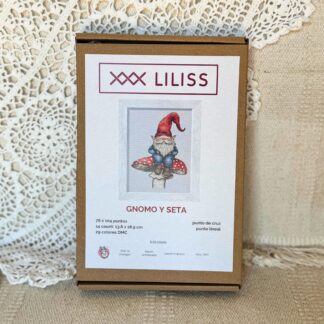 Kit de punto de cruz – Gnomo y Seta