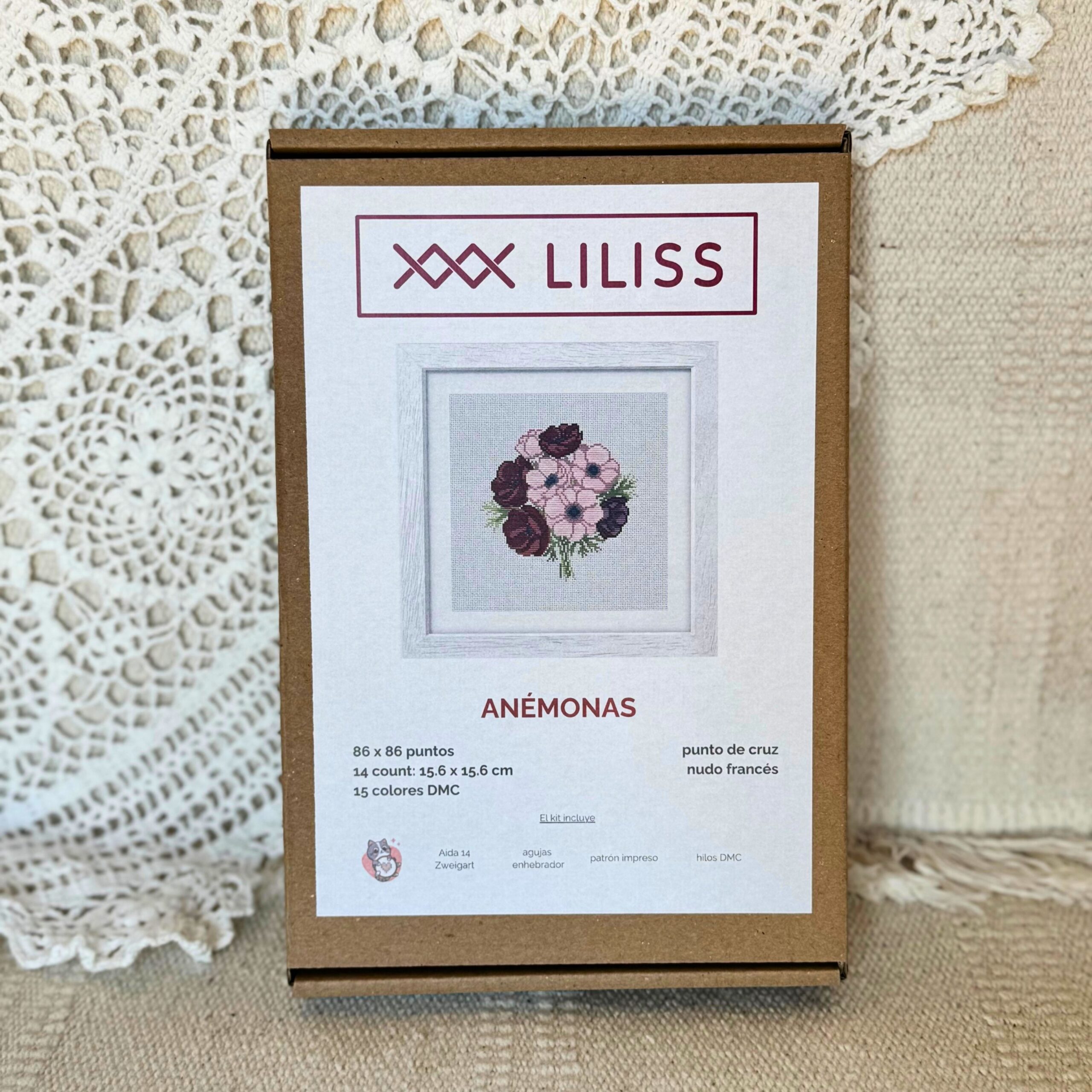 Kit de punto de cruz – Anemonas