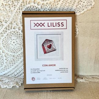 Kit de punto de cruz – Con Amor