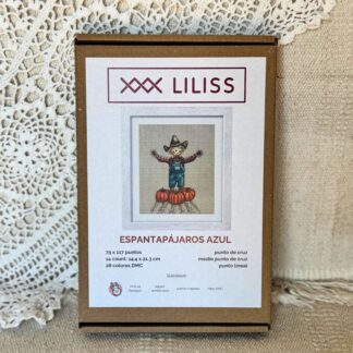 Kit de punto de cruz – Espantapájaros azul