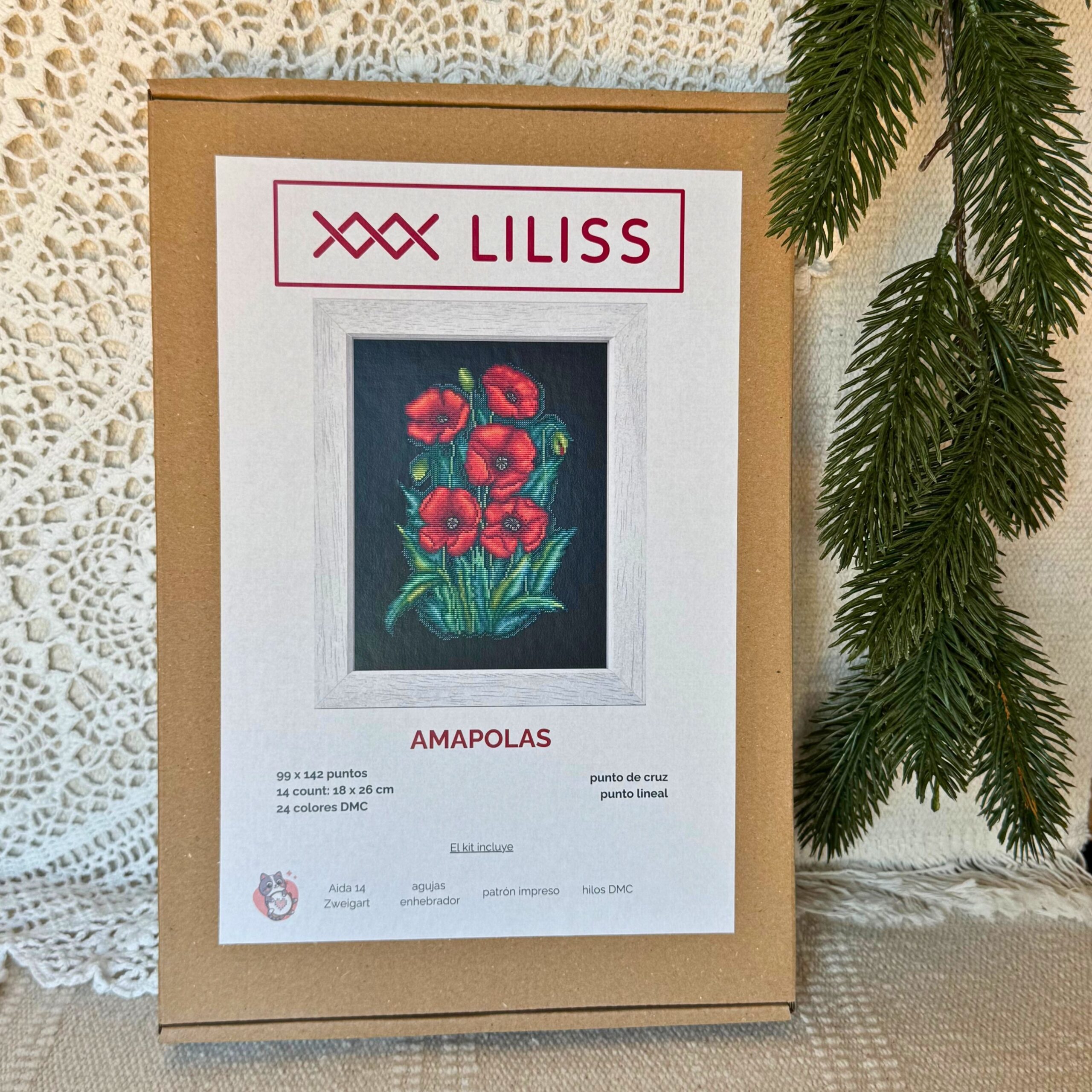 Kit de punto de cruz – Amapolas