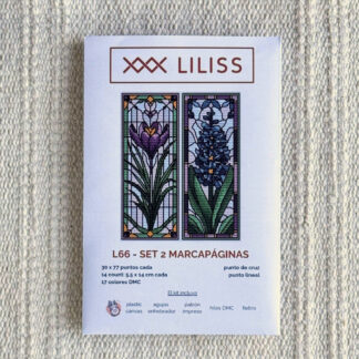 Kit de punto de cruz – Set de 2 marcapáginas Jacinto y Crocus
