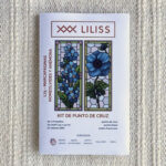 Kit de punto de cruz – Set de 2 marcapáginas Nomeolvides y Anémona azul