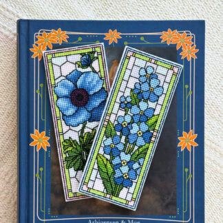 Set de 2 patrones – Nomeolvides y Anémona azul | Marcapáginas estilo vidriera