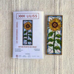 Kit de punto de cruz – Marcapáginas Girasol