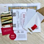Kit de punto de cruz – Marcapáginas Geranios