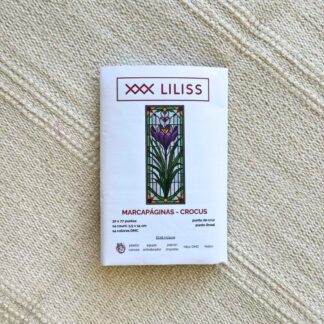 Kit de punto de cruz – Marcapáginas Crocus estilo vidriera