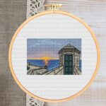 Patrón de punto de cruz PDF – Garita – Alicante | Bordado España | Diseño arquitectura histórica | Patrón decorativo DIY | Liliss