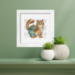 Patrón de punto de cruz – Gato Ciudad