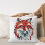 Patrón de punto de cruz PDF – Geometric Folk Fox | Bordado zorro moderno | Diseño animal decorativo | Arte geométrico DIY | Liliss