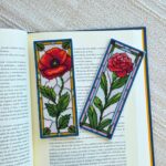 Set de 2 patrones – Amapola y Clavel | Marcapáginas estilo vidriera